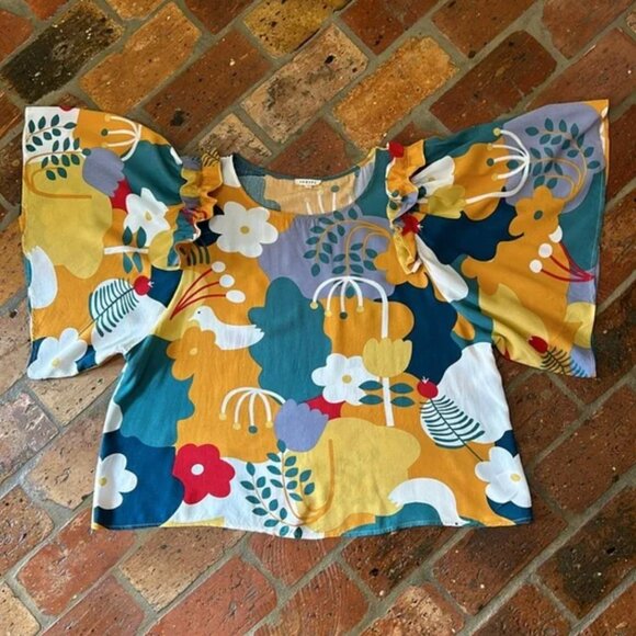 Jodifl ruffle shoulder top szS - Picture 9 of 12